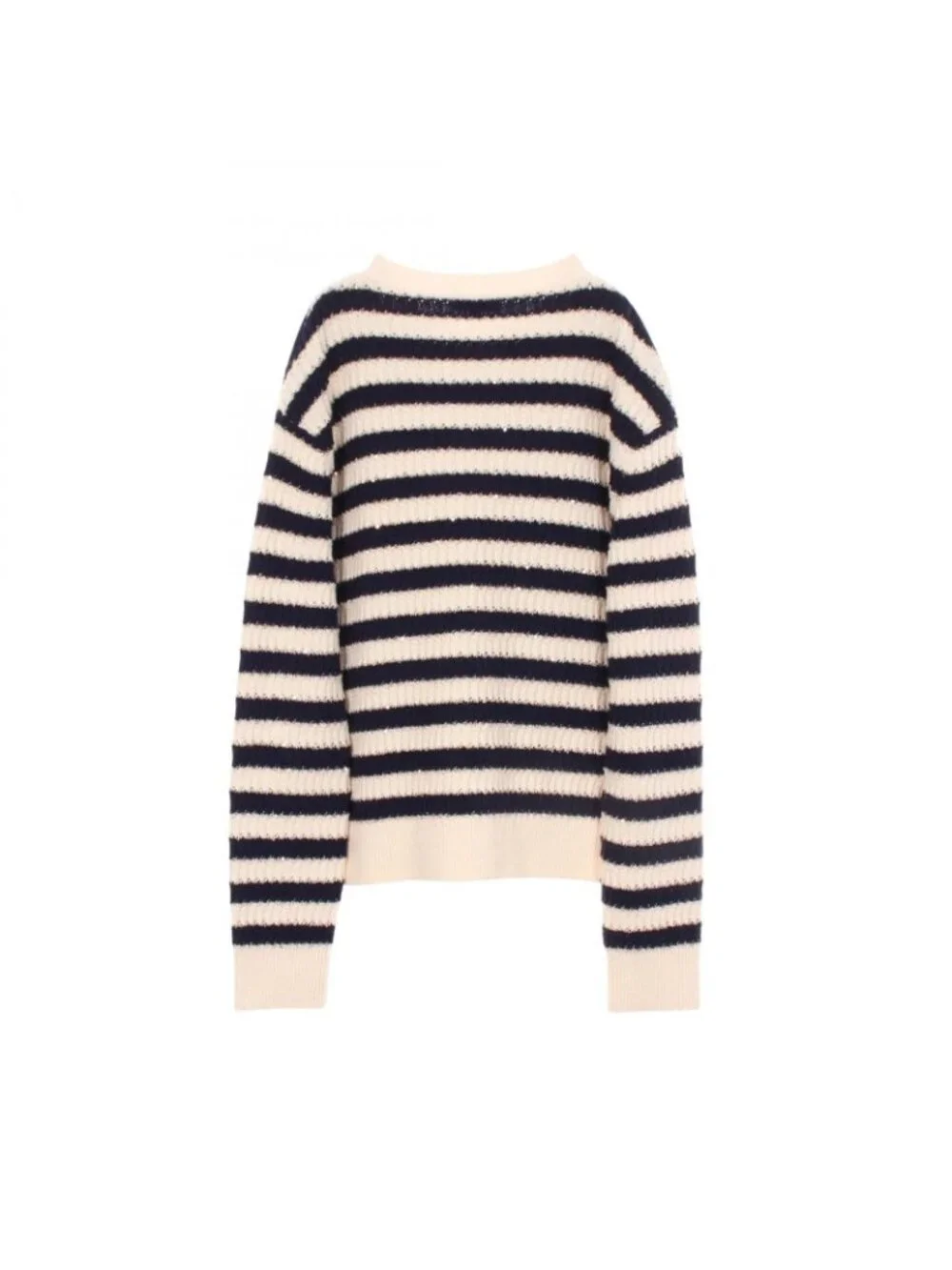 Chanel Knit CC Logo Sequined Border Cashmere Sweater